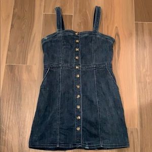 Express Denim Button Minidress